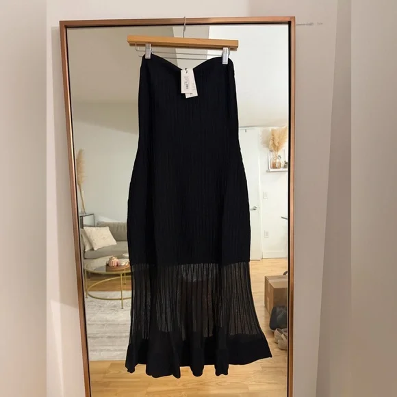 NWT BRAND NEW Milly Dani Strapless Midi Dress in Black MEDIUM - Picture 2 of 5